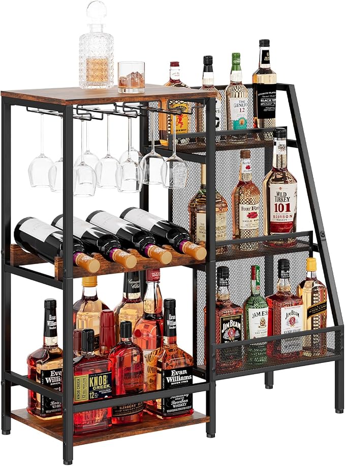 Versatile Liquor Stand for Home Bar, Wine Rack Freestanding Floor, Mini Bar - Image 8