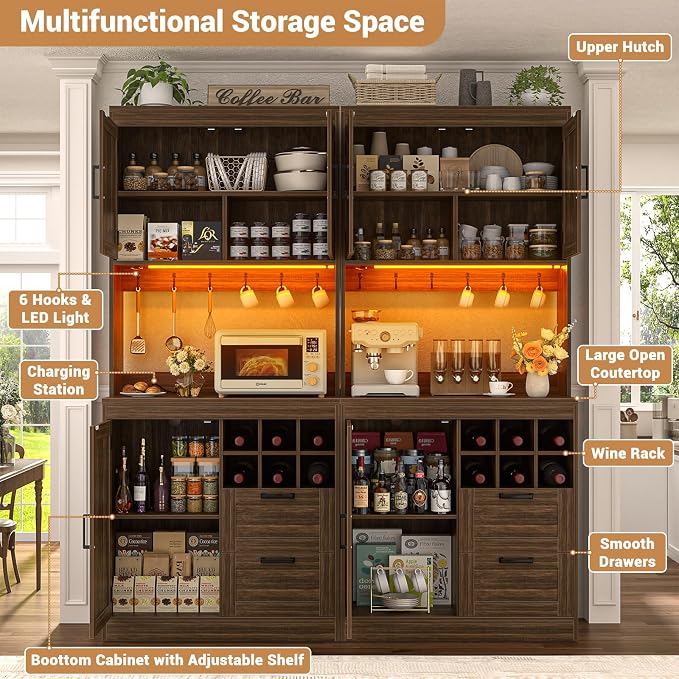 Unikito 72" Tall Kitchen Pantry Cabinet - Image 7