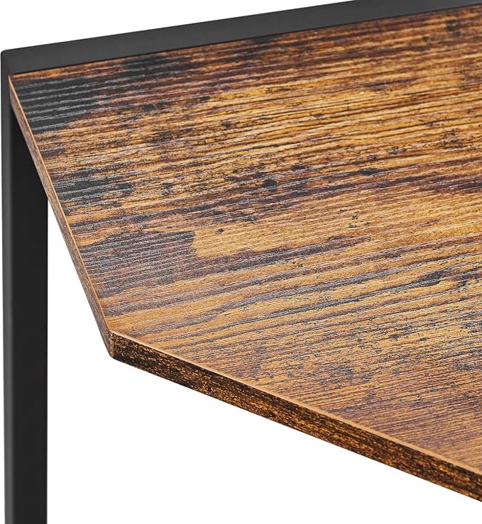 Creso hom Corner Shelf Stand, 2 Tier Industrial Corner Bookshelf, Rustic Brown - Image 9