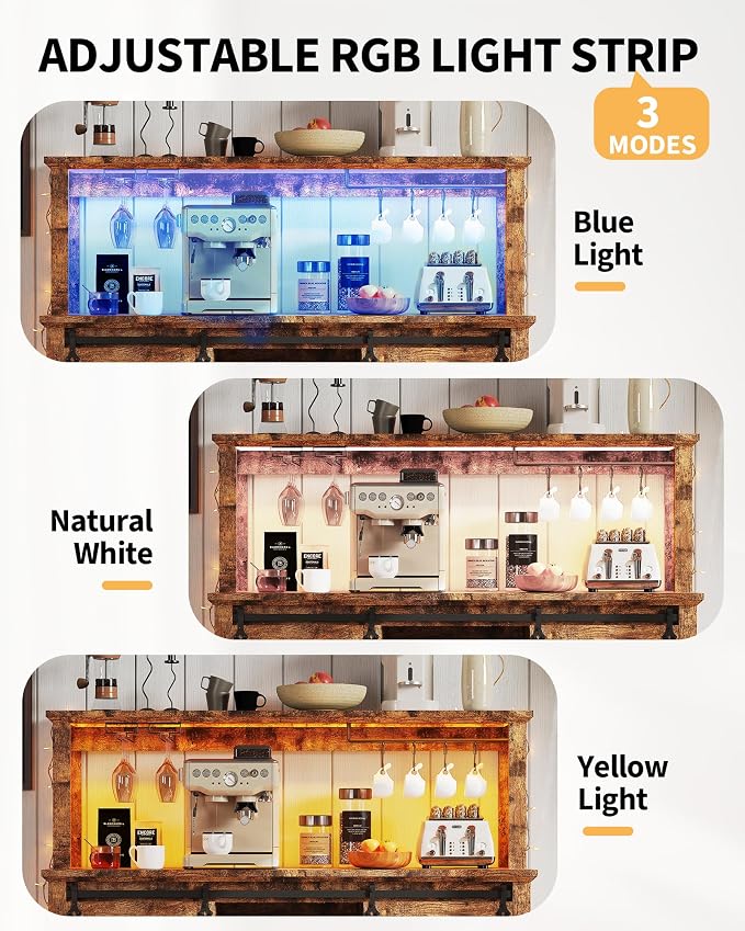 Hetoy Farmhouse Coffee Bar Cabinet 55" Tall - Image 8
