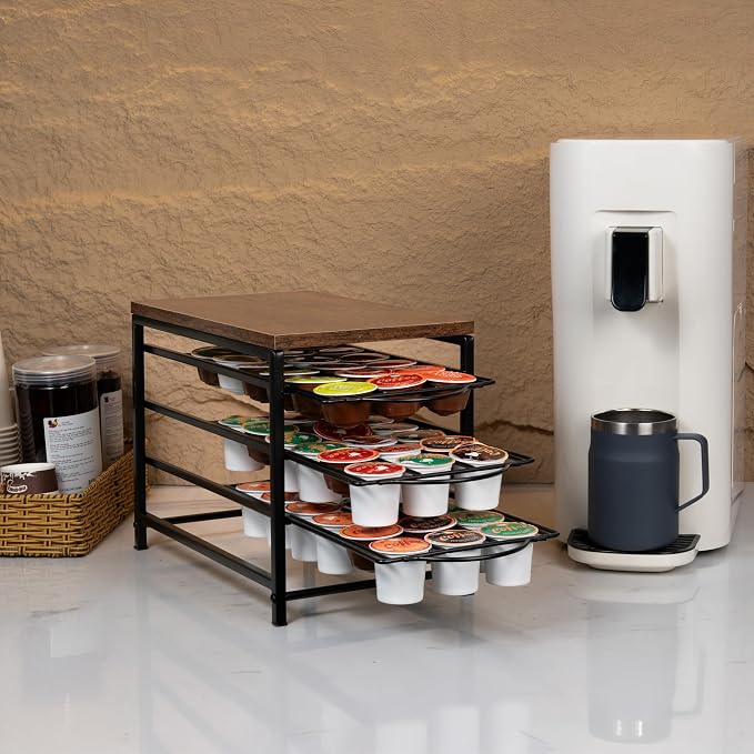 Coffee Pod Drawer Holder for K cup, 3tier Coffee Pod Drawer Organizer, No - Image 5