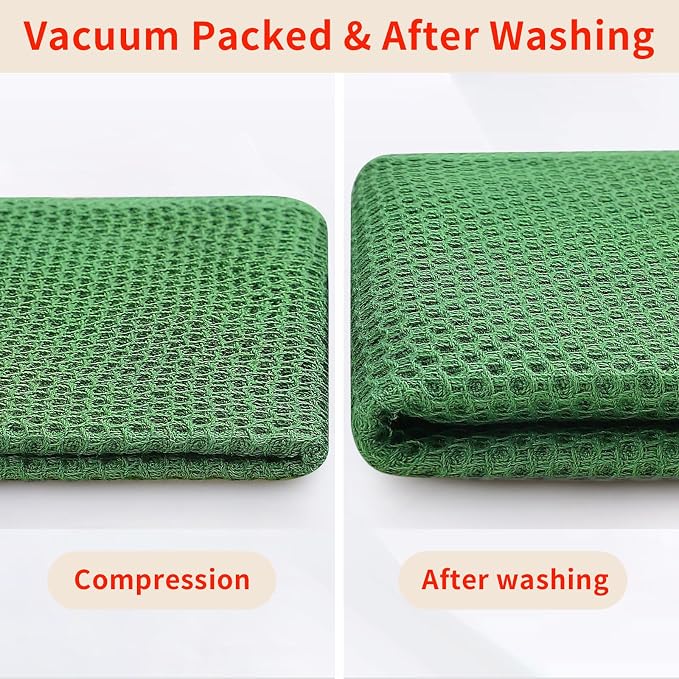 Homaxy 100% Cotton Oversized Waffle Weave Kitchen Dish Towels, Ultra Soft - Image 8