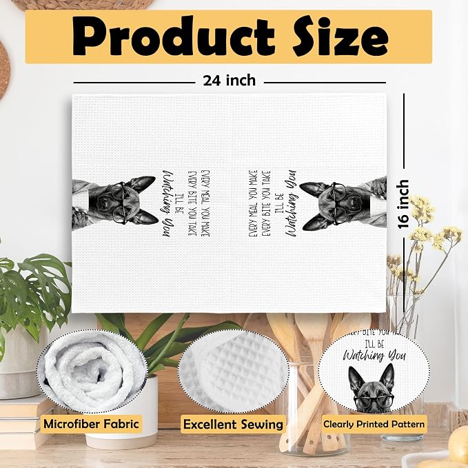 Belgian Malinois Kitchen Towels Set of 2, Dog Kitchen Accessories, Bar Decor - Image 6