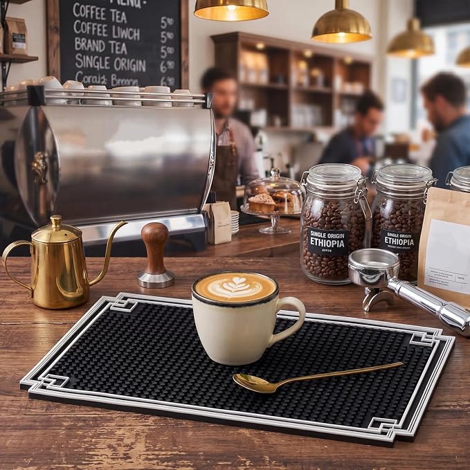 Drydiet 2 Pcs 18 x 12 Inch Rubber Bar Mat, Non Slip Spill Mat - Image 6