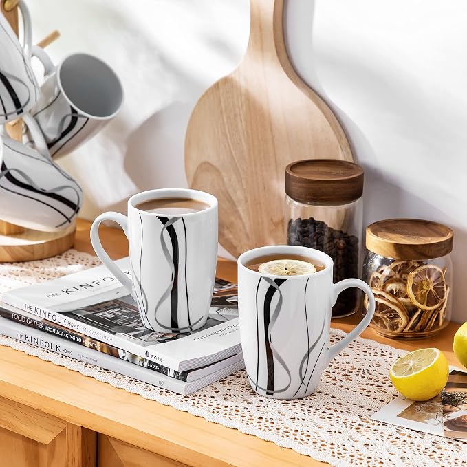 VEWEET Coffee Mugs Set of 6, 16 OZ Large Coffee Cups Set, Microwave Dishwasher - Image 7