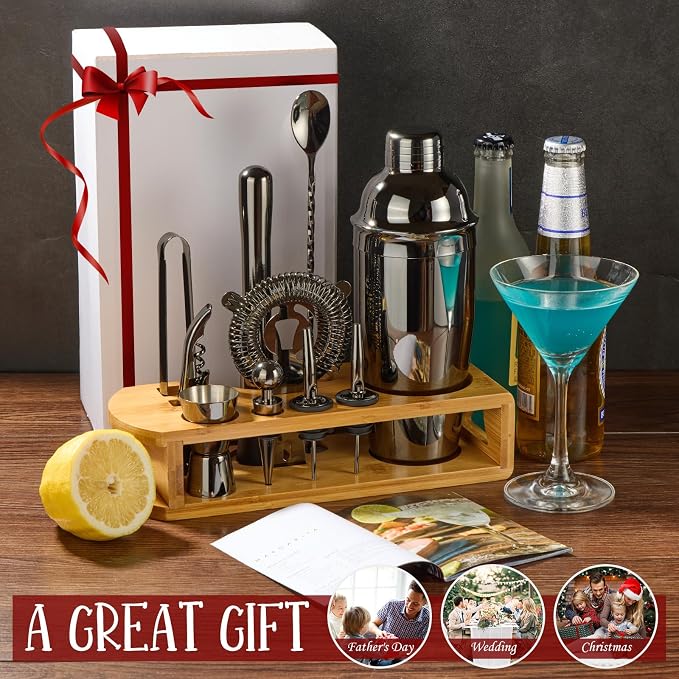 Cocktail Shaker Set Bartender Kit : 12-Piece Bar Tool Set - Image 7