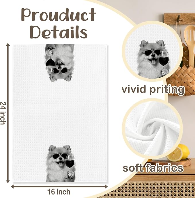 Funny Labrador Kitchen Towels Set of 2, Dog Kitchen Bar Accessories, Dog Chef - Image 6