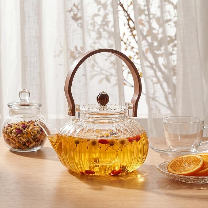 Borosilicate Glass Teapot Stovetop Safe 30 oz/900 ml - Image 9