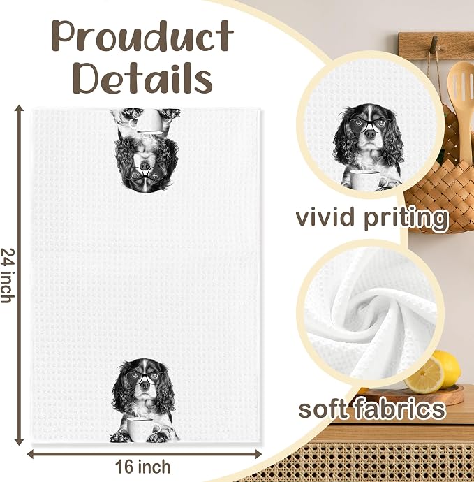 Funny Springer Spaniel Kitchen Towels, Dog Kitchen Accessories, Dog Chef Gifts - Image 6