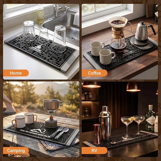 Pour Over Coffee Bar Mat 14"x5" - Image 7