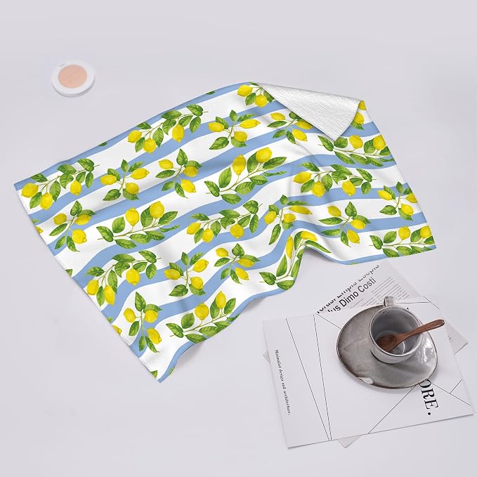Lemon Kitchen Towels for Summer Kitchen Decor, Decorative Dish Towels Set of 2 - Image 6
