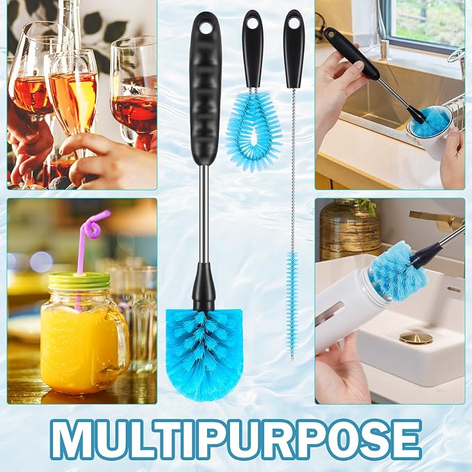 12.2 inch Bottle Brush Set of Three,Washable Coffee Cups, Water Bottles - Image 7