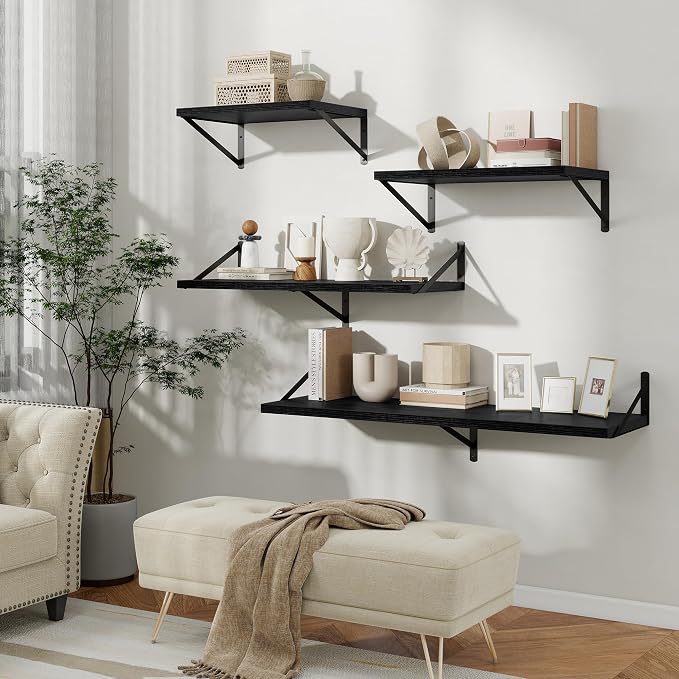 Floating Shelves 12 Inch Deep, 24W x 12D Wall Shelf Set of 2, 50 lbs Heavy Duty - Image 9