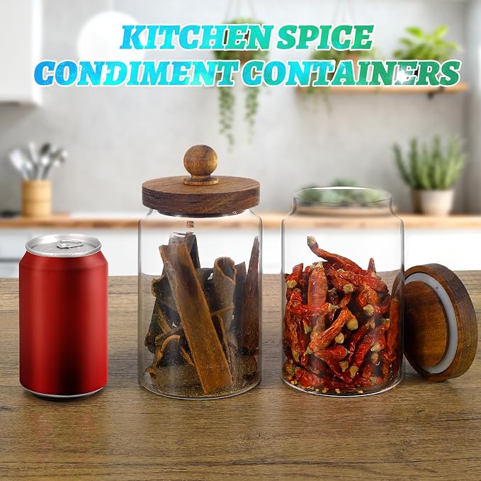 Glass Spice Jar Coffee Sugar Container Airtight Glass Jar Food Storage - Image 7