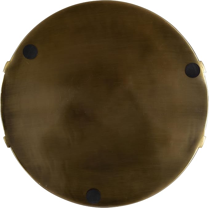 Kate and Laurel Myo Transitional Metal Round Tray; 15 x 15; Brass; Modern Glam - Image 9