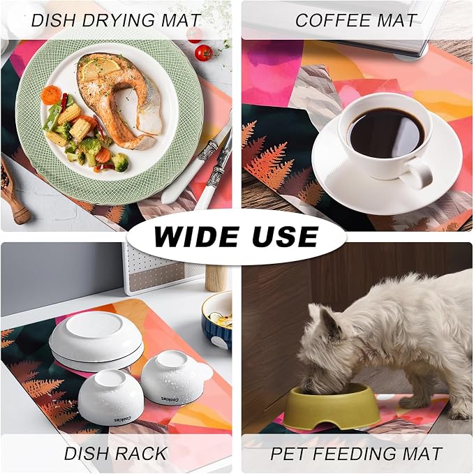 Coffee Mat, Coffee Bar Accessories Fit Under Coffee Maker Espresso Machine - Image 7