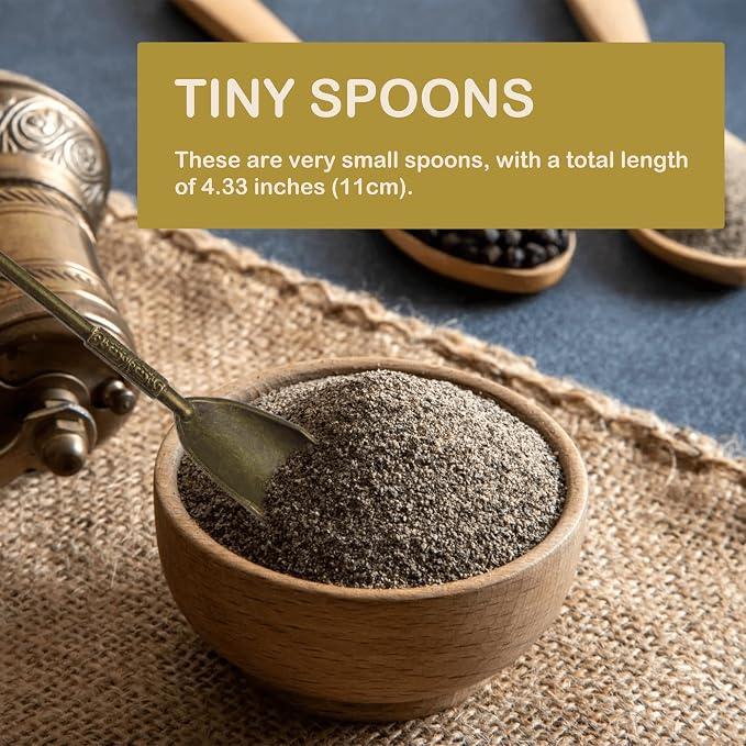 4 Pack Tiny Small Mini Spoons 4.3 Inches Metal Medicine Shovel Spices Powder - Image 6