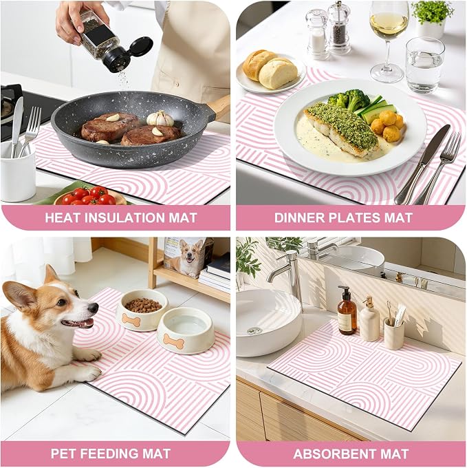 Findosom Dish Drying Mat, Hide Stain Drying Mat - Image 7