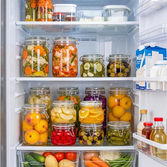 Multi Size - 5 Pack Square Glass Jars - Image 6