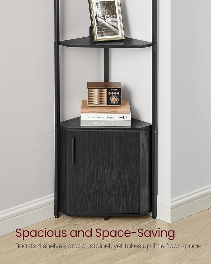 VASAGLE Corner Shelf with Storage, 5-Tier Corner Storage Cabinet, - Image 5