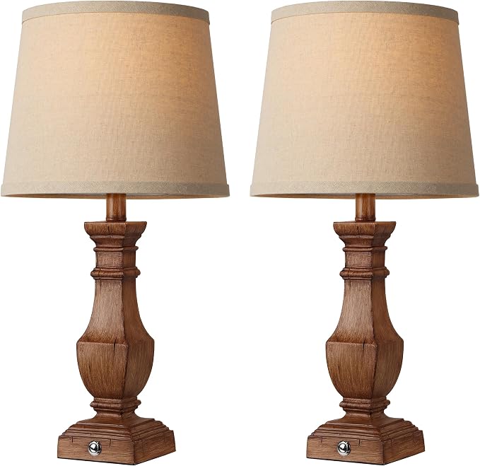 ROTTOGOON Dimmable Table Lamps Set of 2, Rustic Farmhouse Table Lamps - Image 6