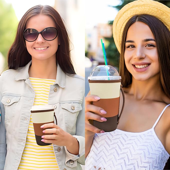 KJQJLY 3 Pack Reusable Iced Coffee Sleeves - Image 7