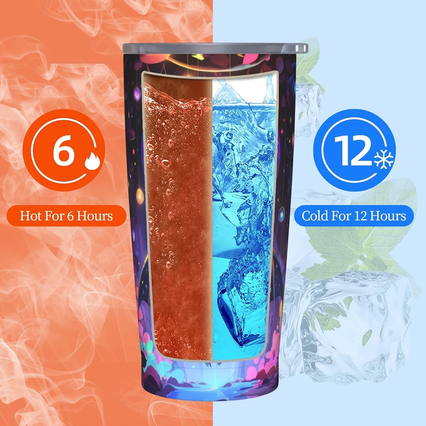 Bat Tumbler with Lid and Straw 20oz Coffee Tumblers Leakproof Stainless Steel Travel Mug Vacuum Insulated Cup for Iced and Hot