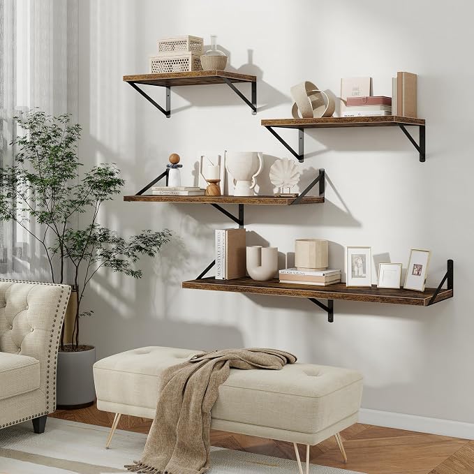 Floating Shelves 12 Inch Deep, 24W x 12D Wall Shelf Set of 2, 50 lbs Heavy Duty - Image 9