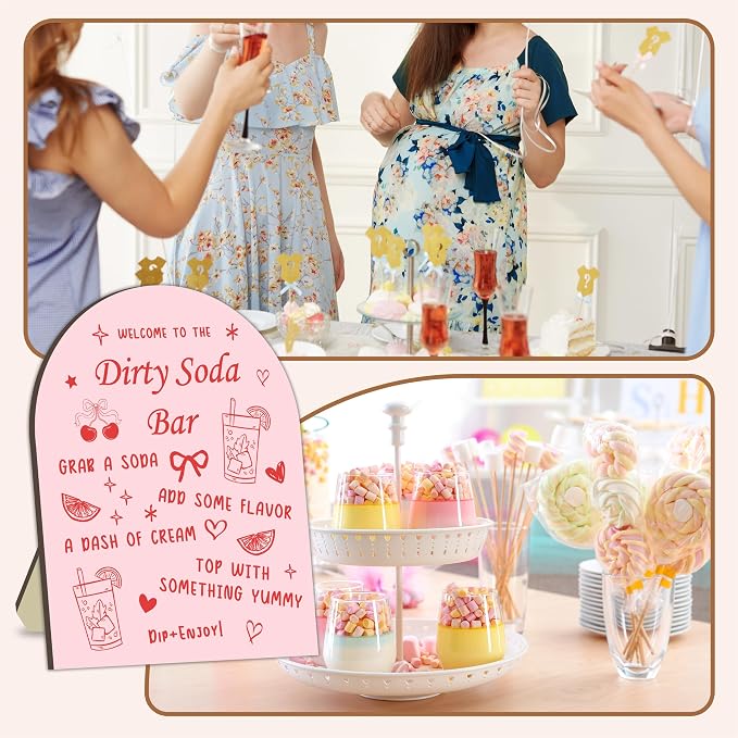 Dirty Soda Bridal Shower Bar Signs, Dirty Soda Bride Shower Welcome Wooden Sign - Image 7
