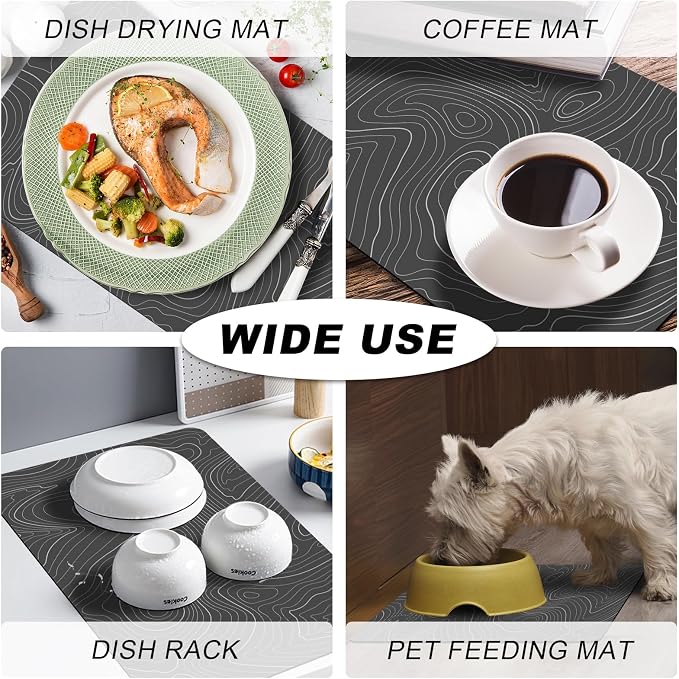 Coffee Mat, Coffee Bar Accessories Fit Under Coffee Maker Espresso Machine - Image 7