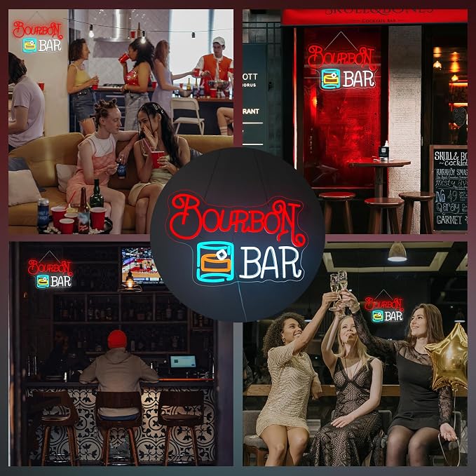 Bourbon Bar Neon Signs for Wall Decor Dimmable LED Neon Light USB Powered Light - Image 7