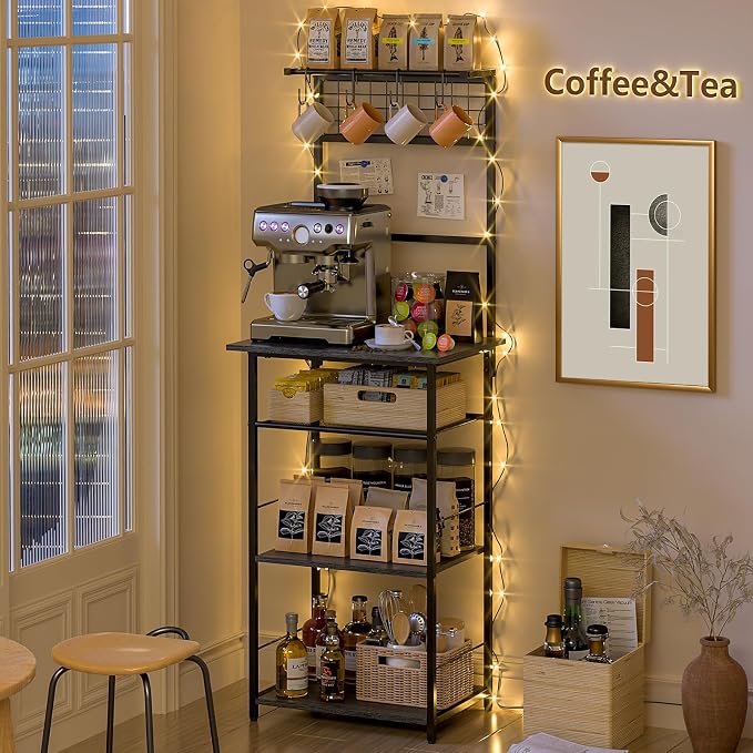 5 Tier Coffee Bar Station, Kitchen Stand - Image 7