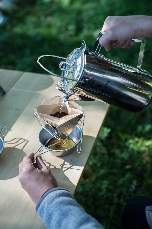 Snow Peak Stainless Steel Pour-Over Collapsible Coffee Drip, Easily Foldable - Image 9