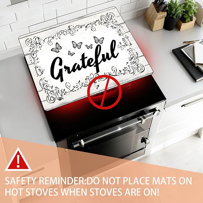 28"x20" Anti-Slip Electric Stove Top Cover Blessings Foldable Heat-Resistant - Image 6