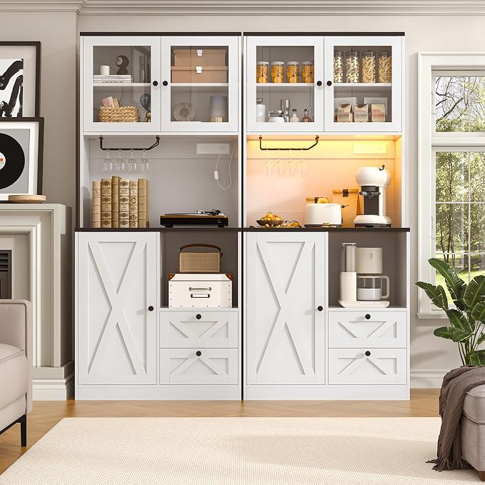 71" Tall Coffee Bar Cabinet - Image 9