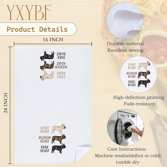 Funny French Bulldog Hand Dish Tea Towels - Image 7