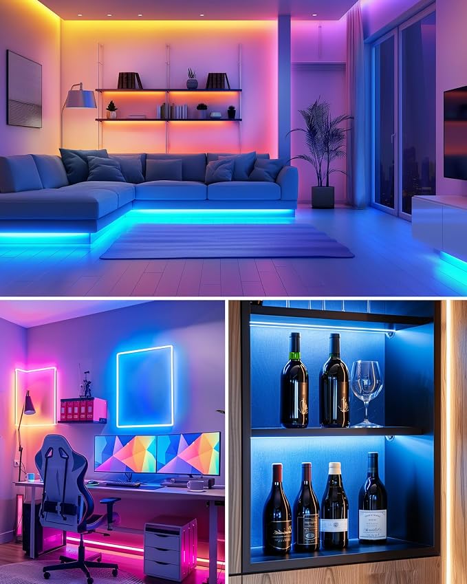 HitLights LED Strip Lights, Small LED Light Strips Dimmable, RGB 5050 Color - Image 9