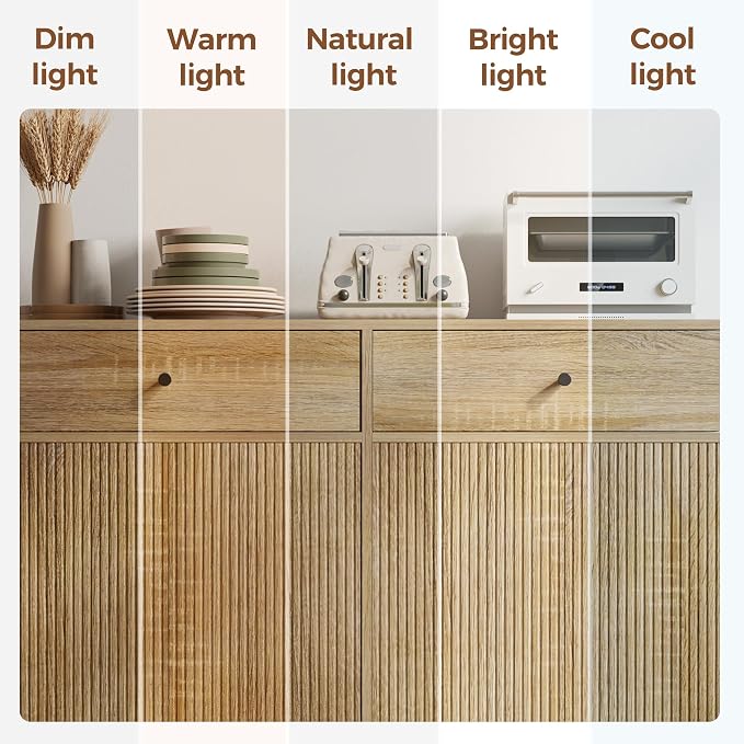 Mericonia Farmhouse Buffet Sideboard Cabinet - Image 9