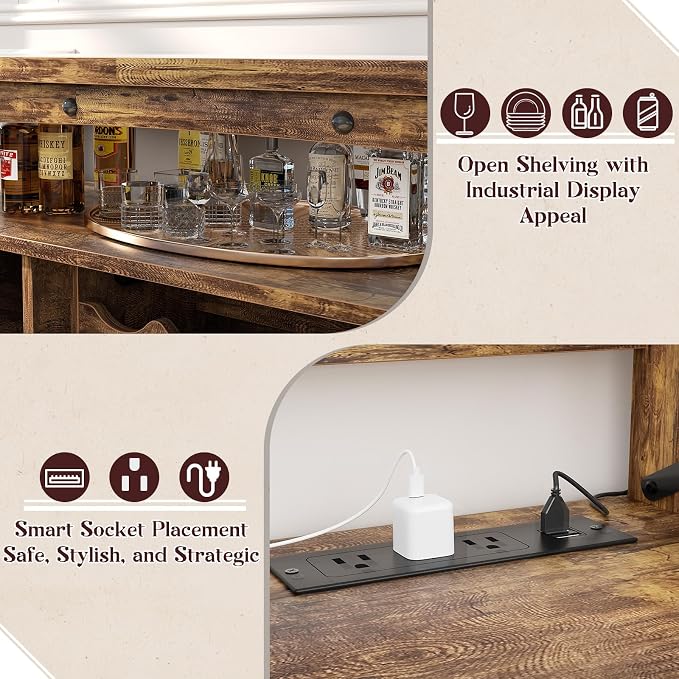 Armocity Farmhouse Bar Cabinet - Image 8