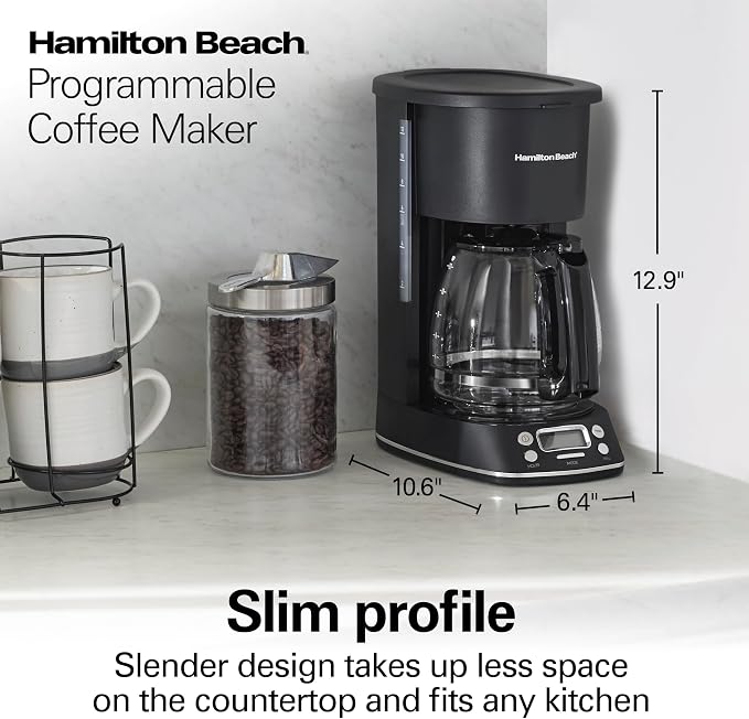 Hamilton Beach 12 Cup Programmable Hot & Iced Coffee Maker, Glass Carafe - Image 8