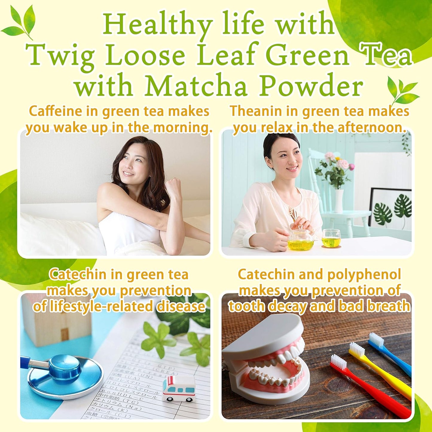 chaganju Organic Green Tea, Kukicha Twig tea with Matcha Green Tea Powder, Japanese Tea -KARIGANE- 100g Bag【YAMASAN】