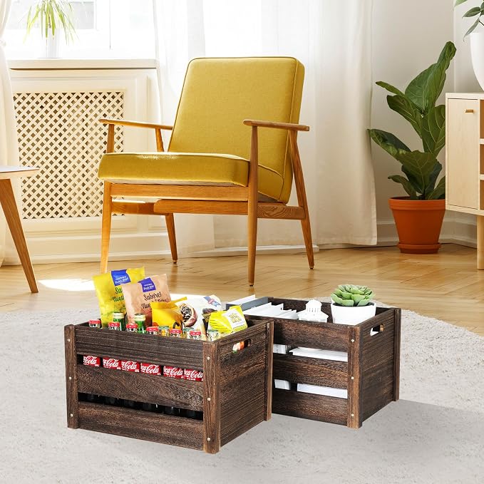 Wooden Crates, Farmhouse Wood Crates - Image 9