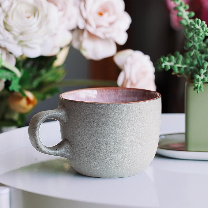BTaT- Porcelain Coffee Mugs Set, 14 oz, 6 Pack, Ceramic Coffee Mugs, Matte - Image 8