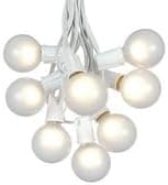 G50 Patio String Lights with 25 Frosted White Globe Bulbs – Wedding Outdoor - Image 9