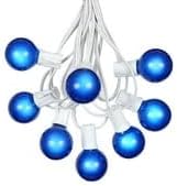 G40 Patio String Lights with 25 Blue Globe Bulbs - Image 7