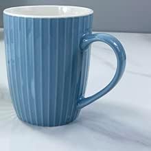 11 Ounce Porcelain Mugs, Hot Cocoa, 2 White, 2 Skyblue, 2 Seablue - Image 2