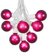 G50 Patio String Lights with 25 Purple Globe Bulbs – Wedding Outdoor String - Image 7