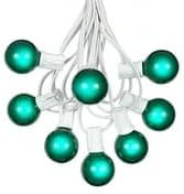 G40 Patio String Lights with 25 Green Globe Bulbs - Image 7