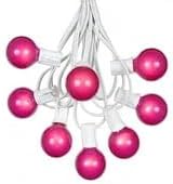 G40 Patio String Lights with 25 Pink Globe Bulbs - Image 7