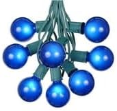 G50 Patio String Lights with 25 Blue Globe Bulbs – Outdoor String Lights – - Image 6